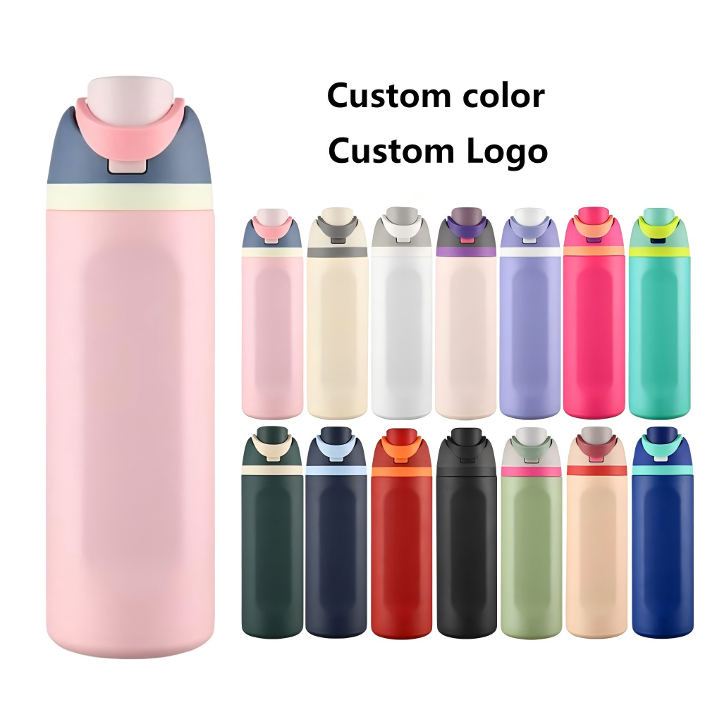 Tailai bottle-Original Factory Wholesale 16oz 19oz 24oz Double Walled Stainless Steel Metal Water Bottle Cup With Flip Lid & Handle