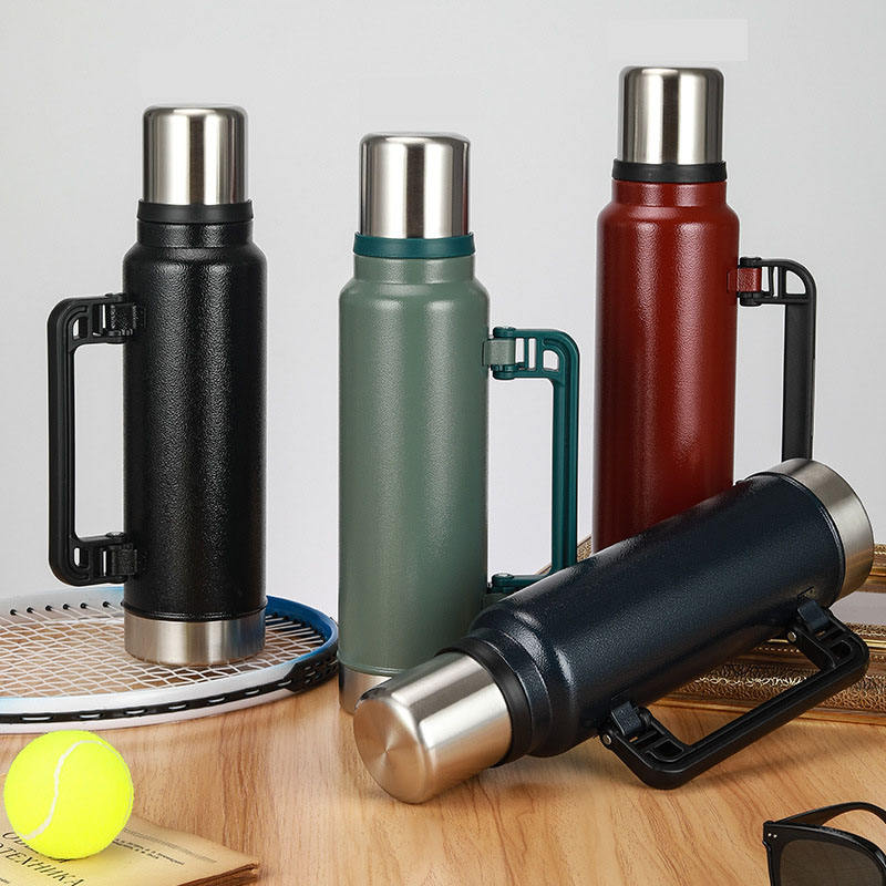 Tailai bottle-1000/1300ml Classic Stainless Steel Vacuum Insulated Thermos Flask Wide-Mouth Travel Bottle for Camping Travel Pot Cup Flask